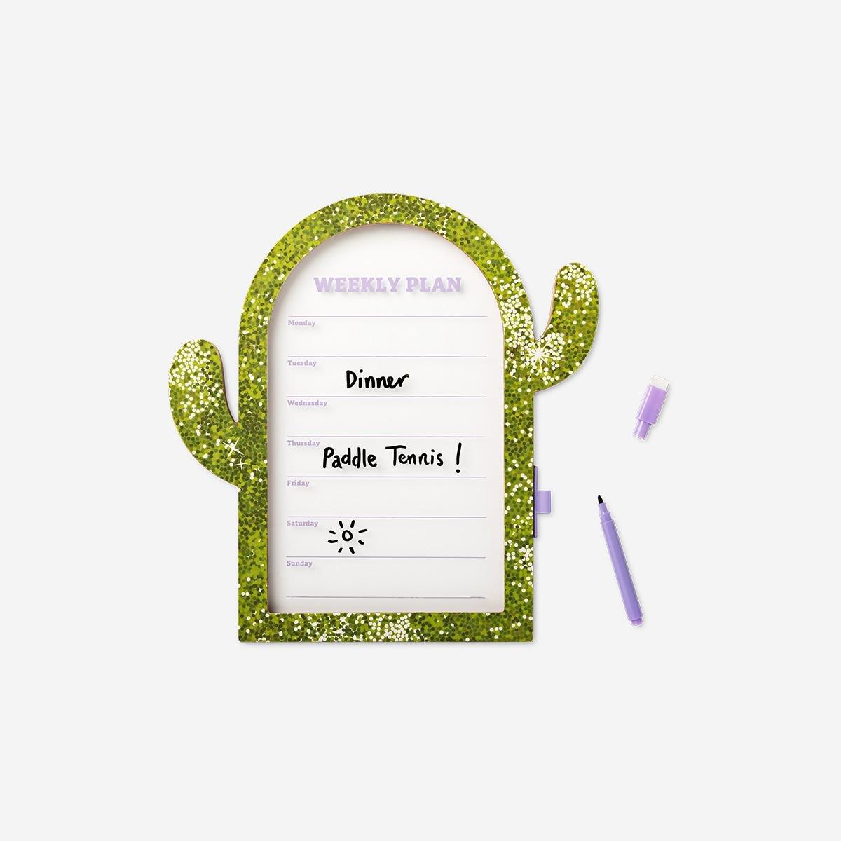 Green Marker Cactus Planner Board