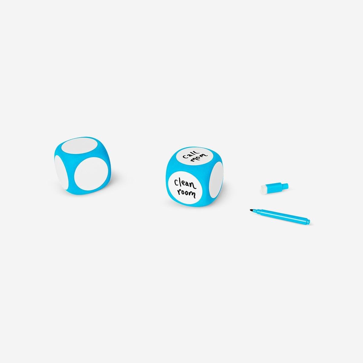 Multicolour Dice With Erasable Pen