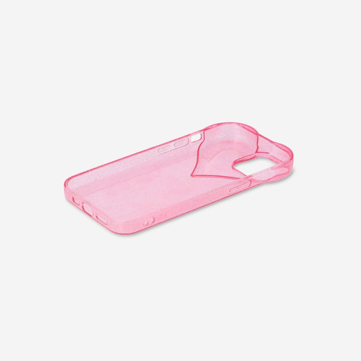 Pink Glitter Heart Phone Case - iPhone 13 + 14
