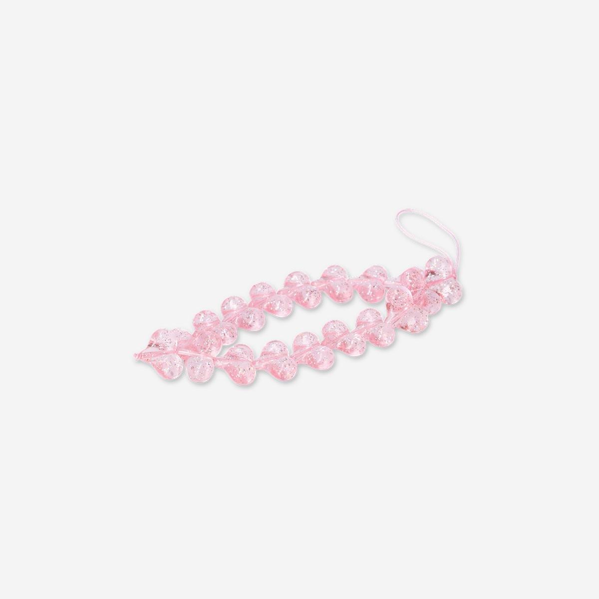 Pink Beaded Phone Charm