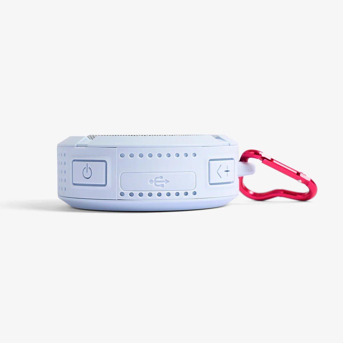 Blue Wireless Speaker With Carabiner