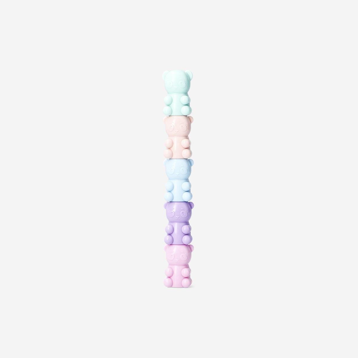 Multicolour Stackable Panda Highlighters