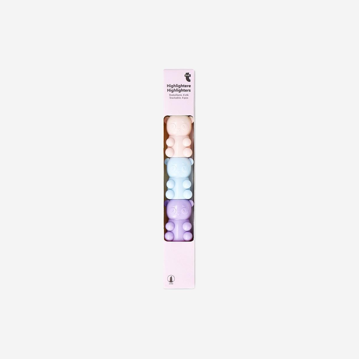 Multicolour Stackable Panda Highlighters
