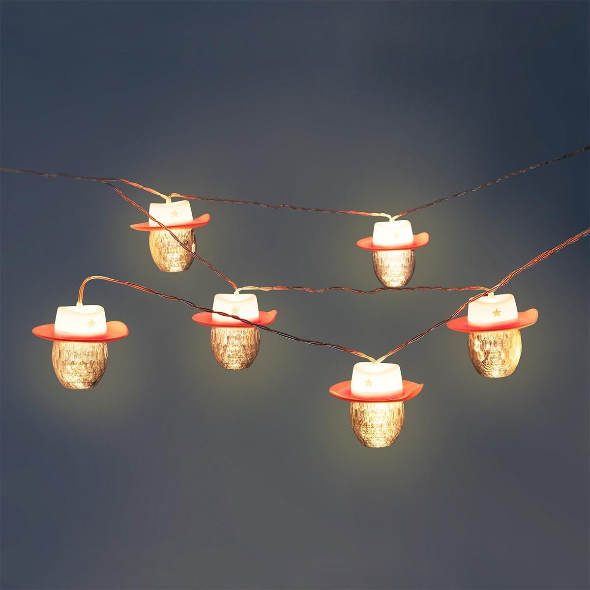 Multicolour Cowboy Hat String Lights