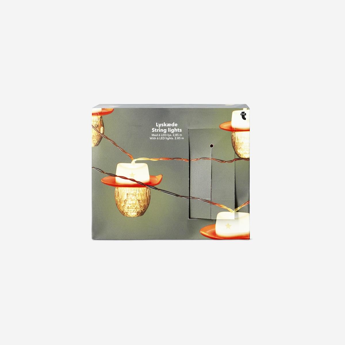 Multicolour Cowboy Hat String Lights