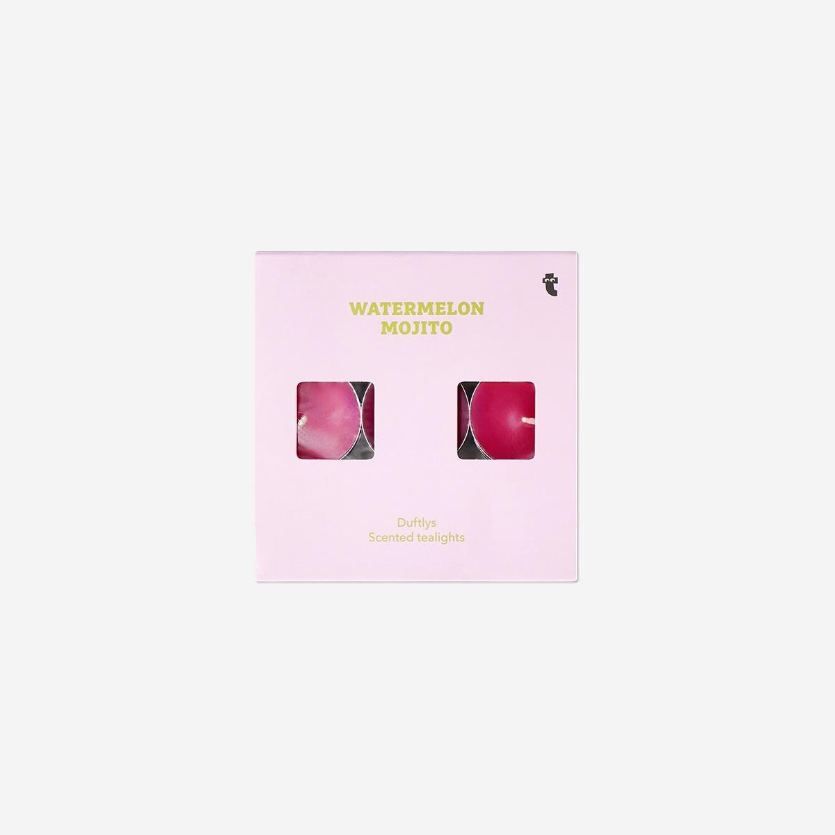 Pink Watermelon Scented Tealights, 18 Pcs
