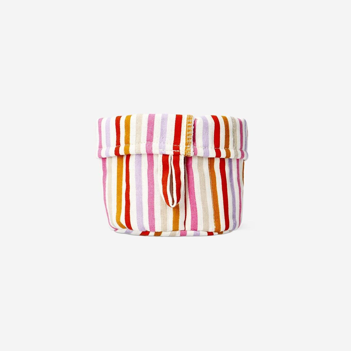 Multicolour Stripped Storage Basket - 17 Cm