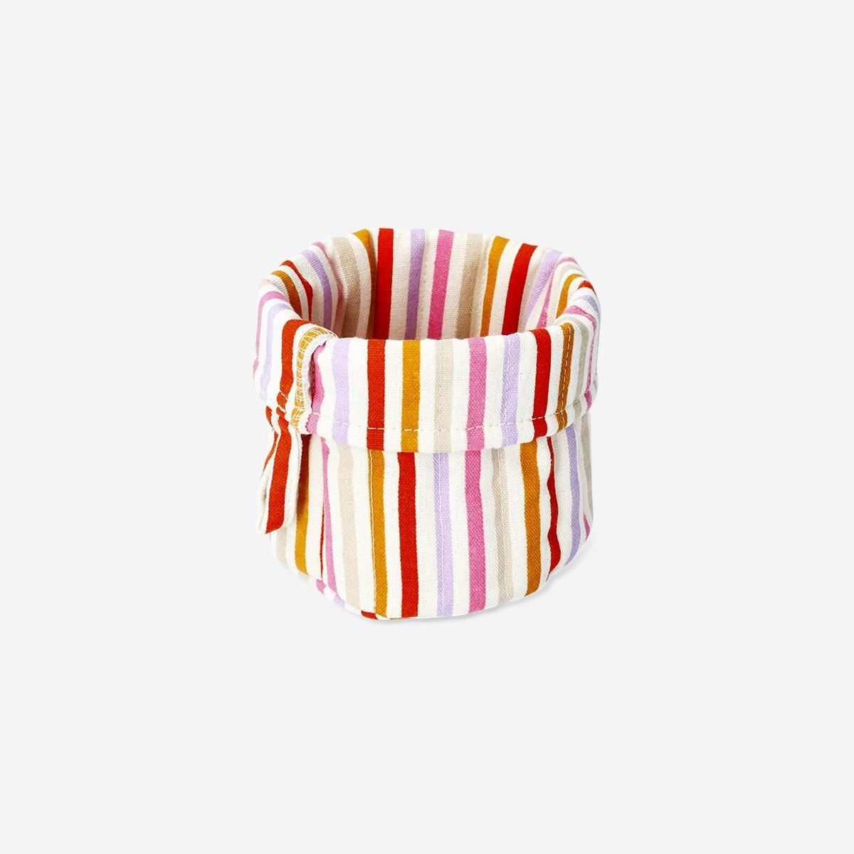 Multicolour Stripped Storage Basket - 17 Cm