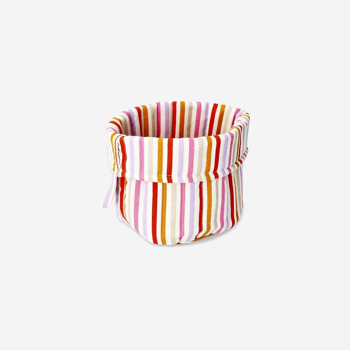 Multicolour Stripped Storage Basket- 20 Cm