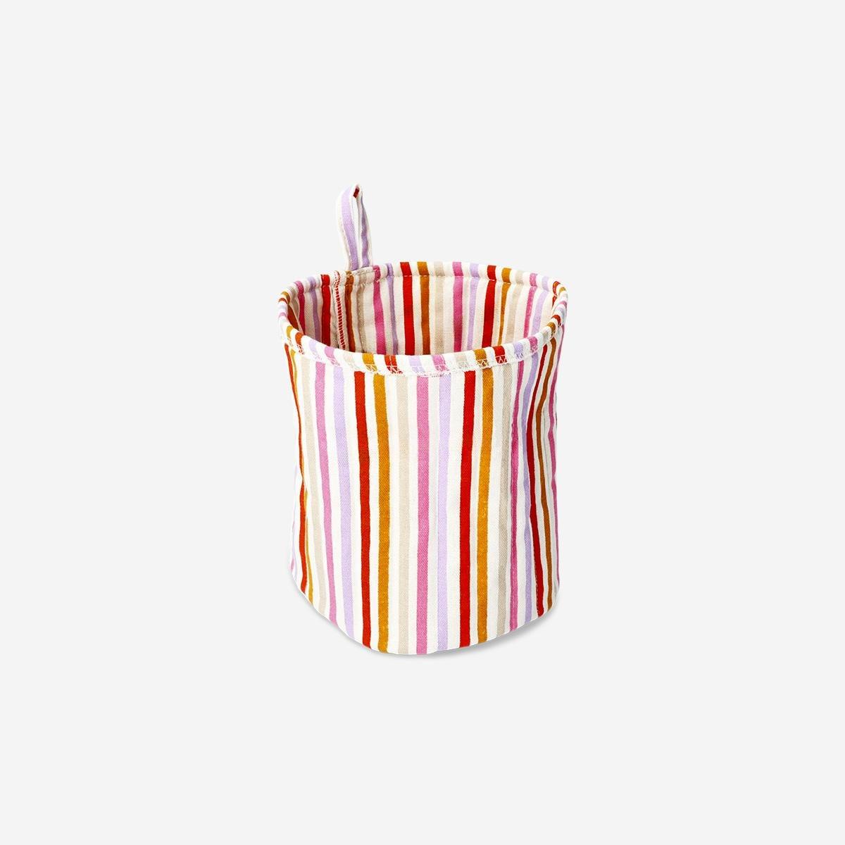 Multicolour Stripped Storage Basket- 20 Cm