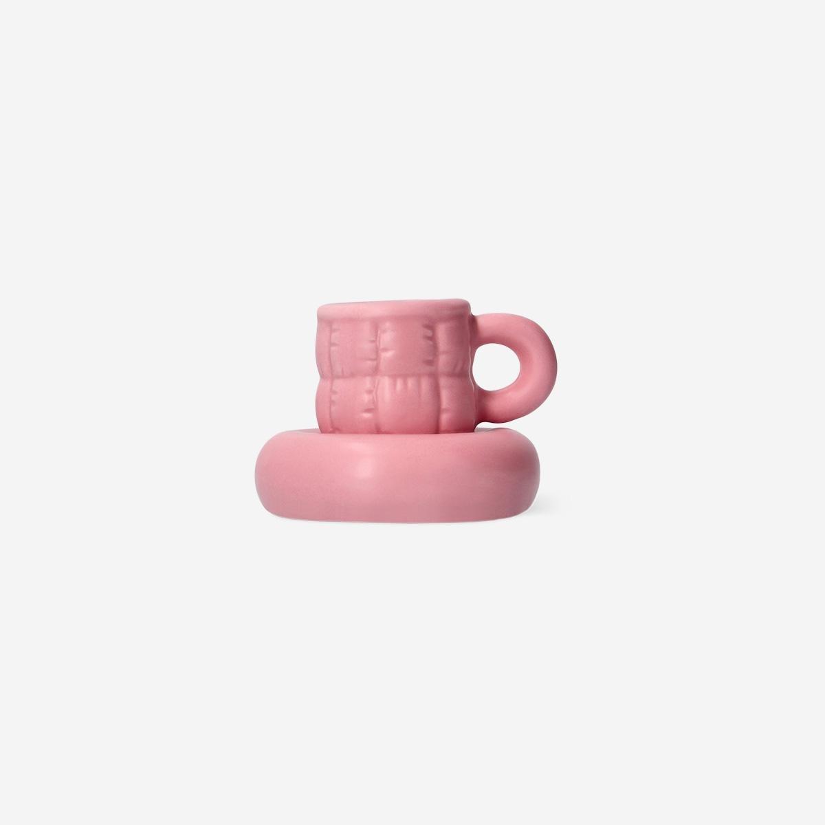 Pink Mug Shaped Candle Holder