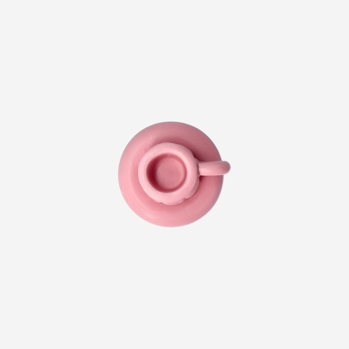 Pink Mug Shaped Candle Holder