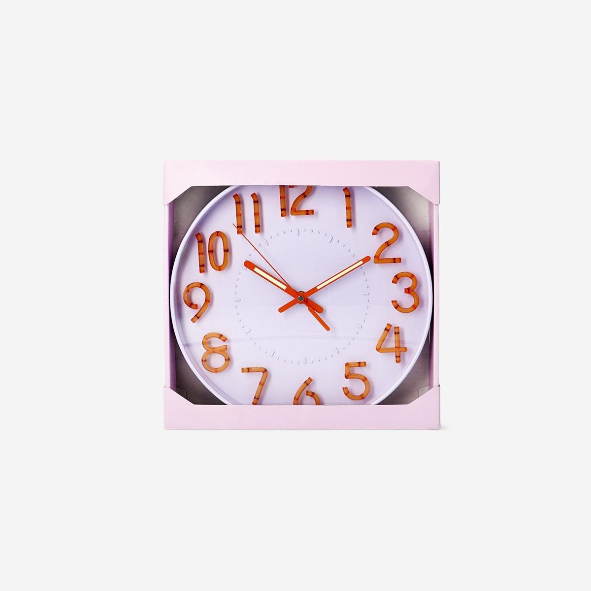 Multicolour Glow In The Dark Wall Clock - 30 Cm