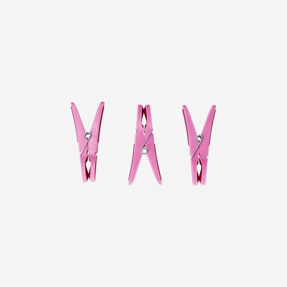 Multicolour Pink Clothes Pegs, 12 Pcs