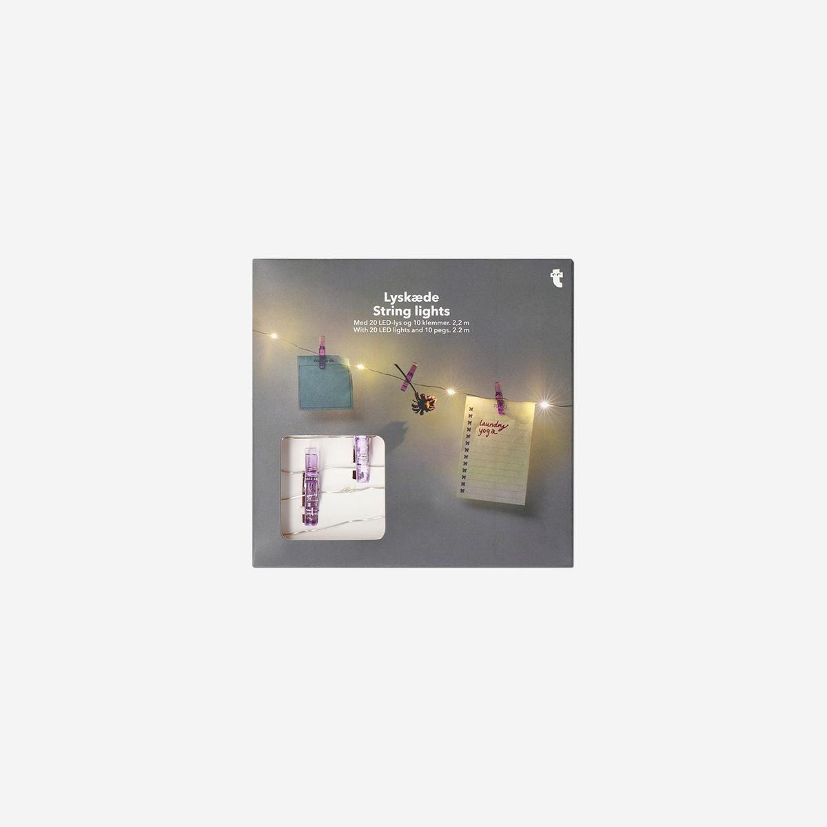 Multicolour Clips String Lights - 220 Cm