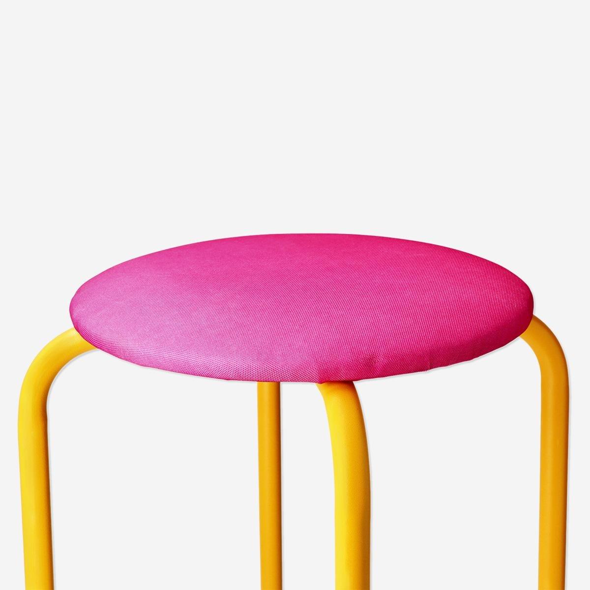Multicolour Orange And Pink Stool