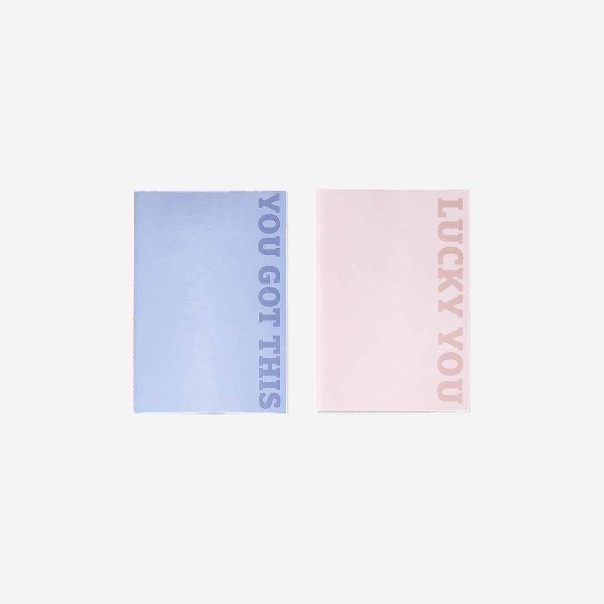 Multicolour A4 Lined And Grid Exercise Books - 2 Pcs