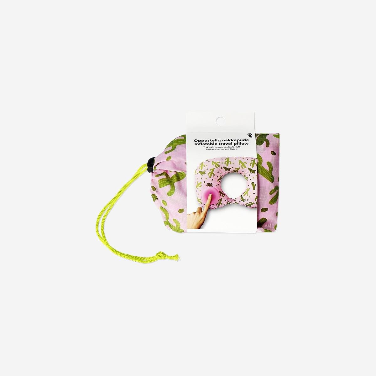 Multicolour Inflatable Cactus Travel Pillow