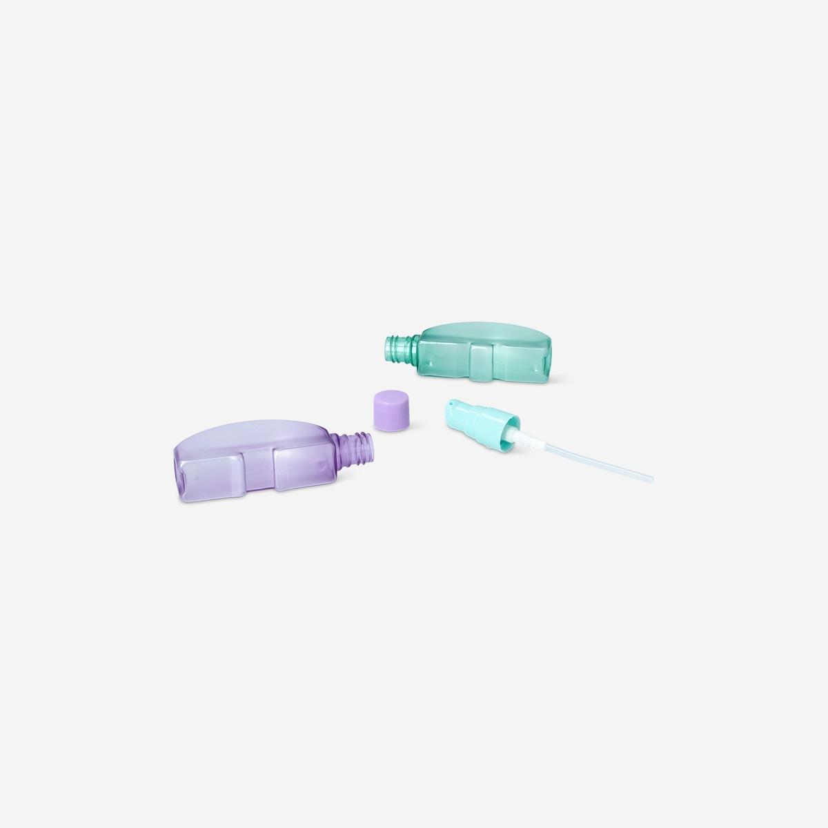 Multicolour 2 In 1 Detachable Travel Bottles