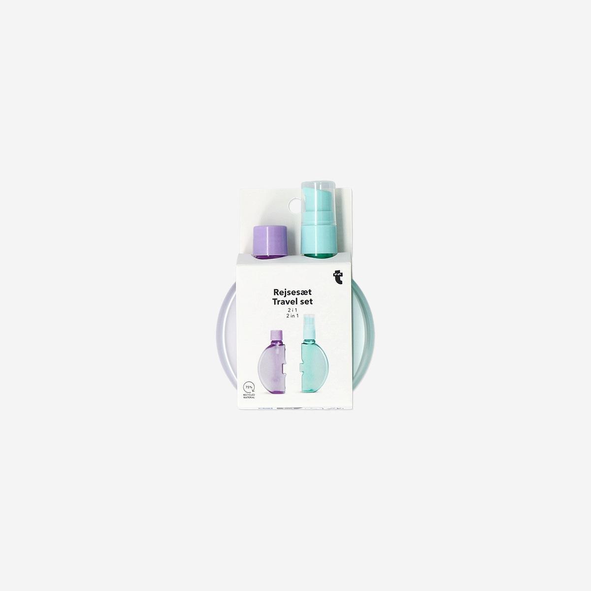 Multicolour 2 In 1 Detachable Travel Bottles