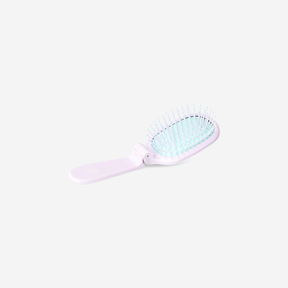 Green Mirror Foldable Cactus Hairbrush