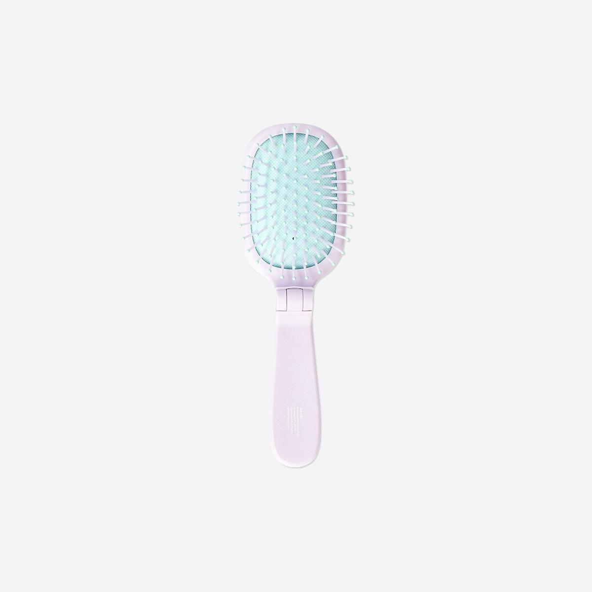 Green Mirror Foldable Cactus Hairbrush