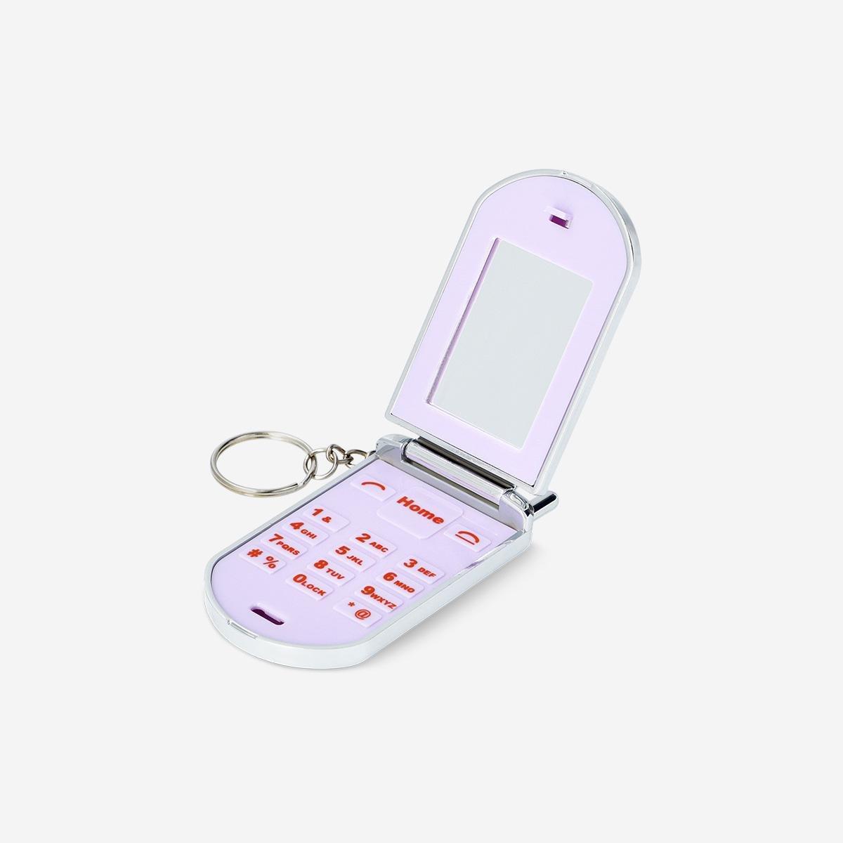 Multicolour Key Ring - Phone With Mirror