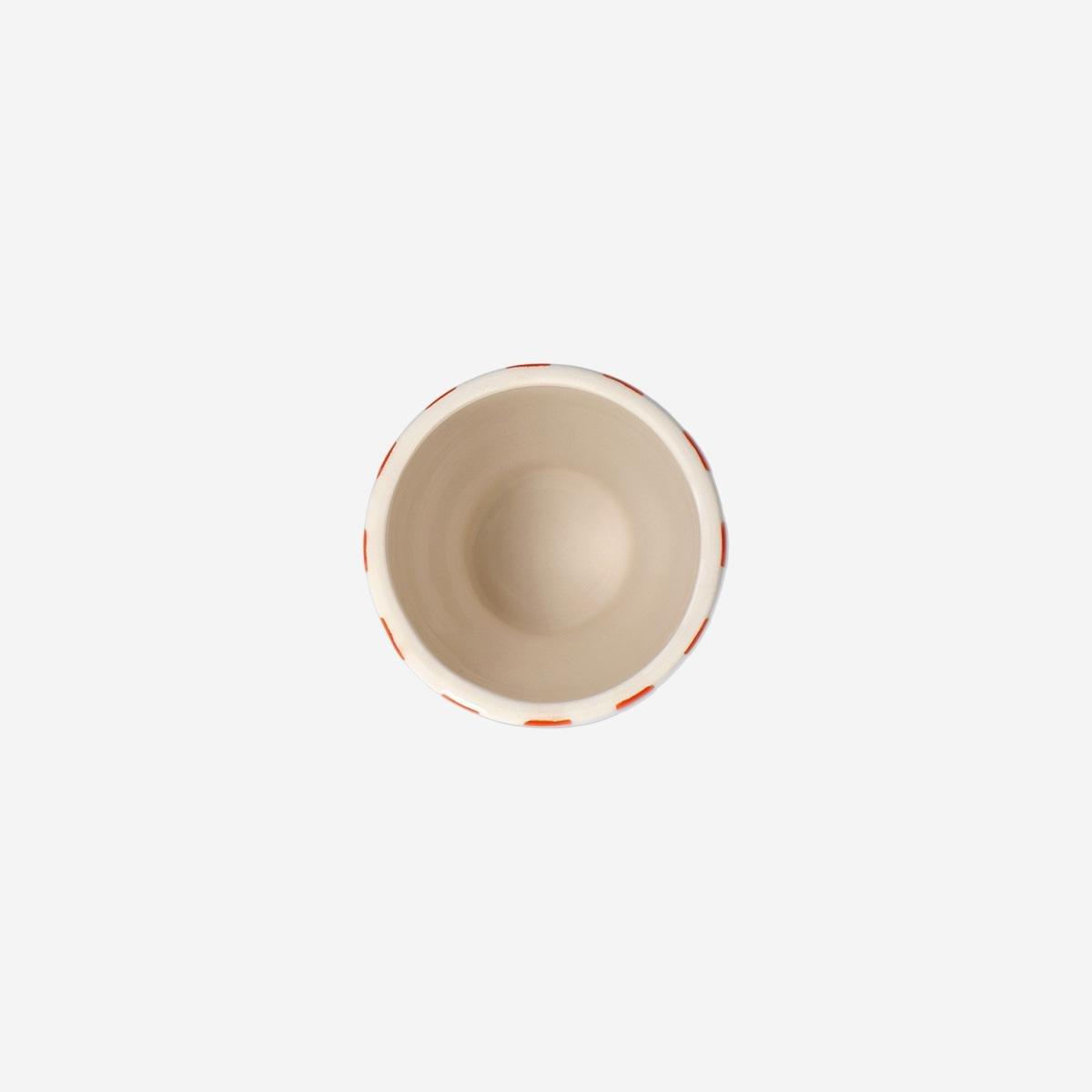 Orange Striped Flowerpot - Small