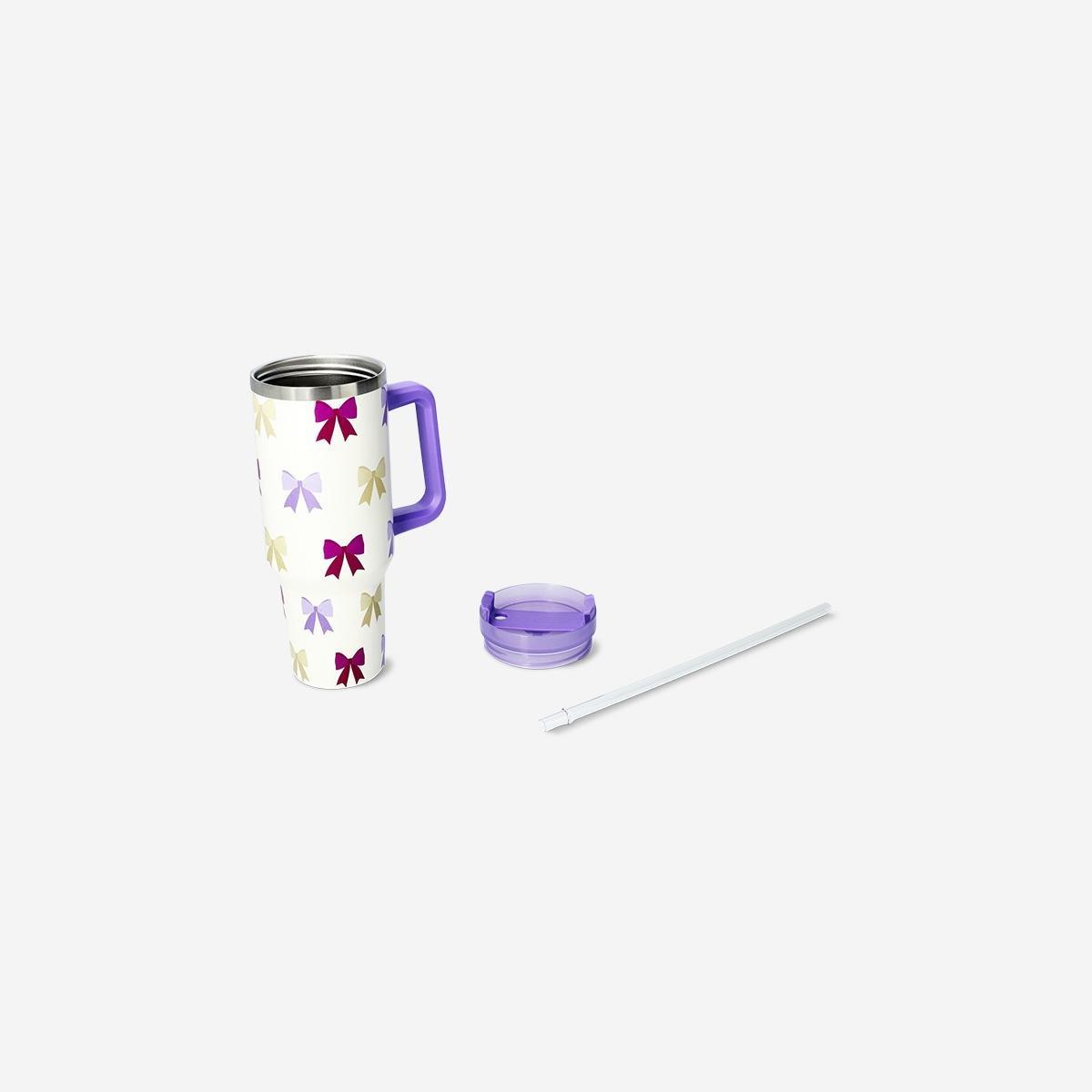 Multicolour Bow Print Tumbler
