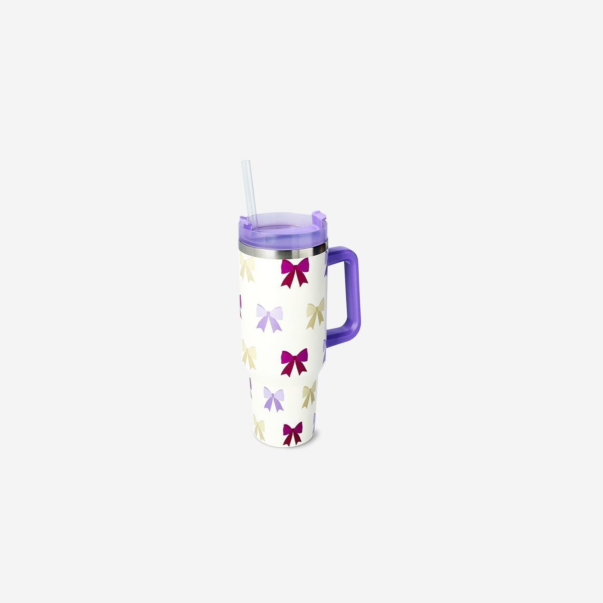 Multicolour Bow Print Tumbler