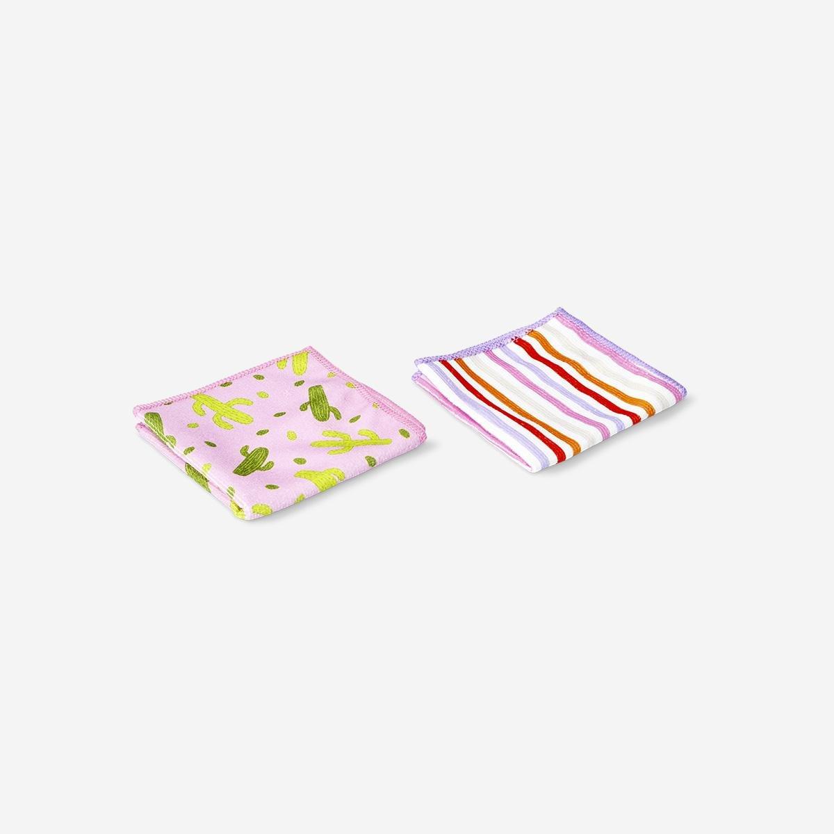 Multicolour Printed Kitchen Cloths, 2 Pcs