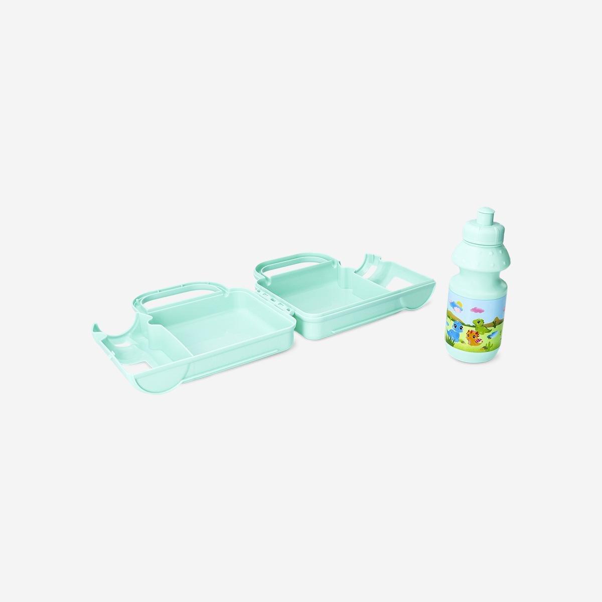 Multicolour Water Bottle Dinosaur Lunchbox Kit