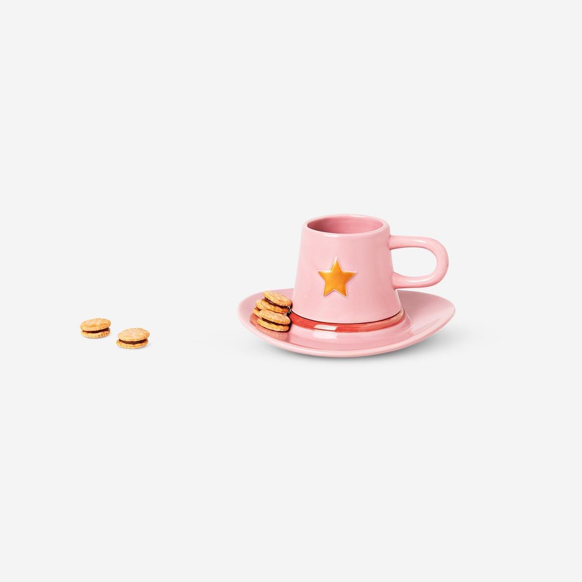 Pink Saucer Cowboy Hat Mug - 210 Ml