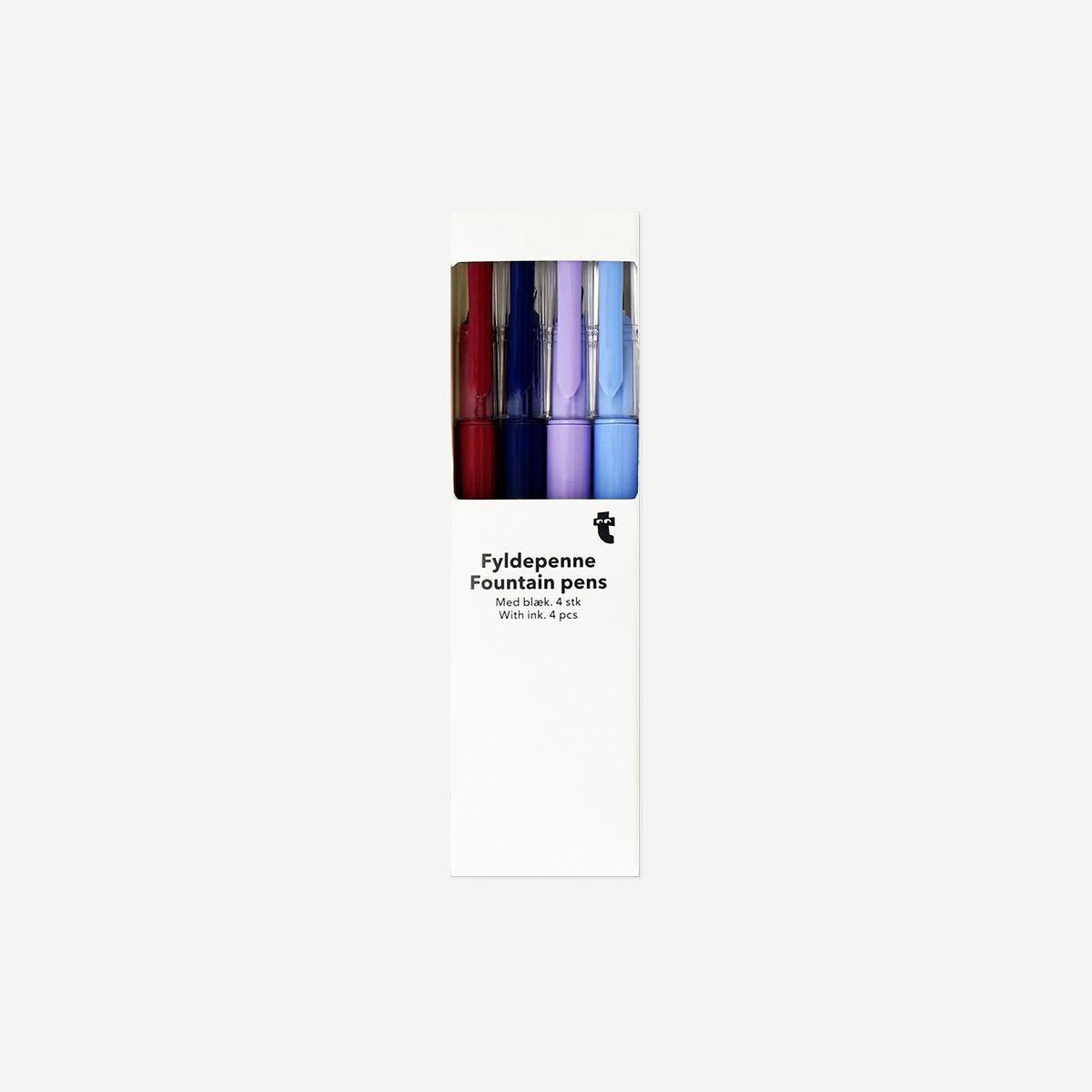 Multicolour Fountain Pen Set, 4 Pcs