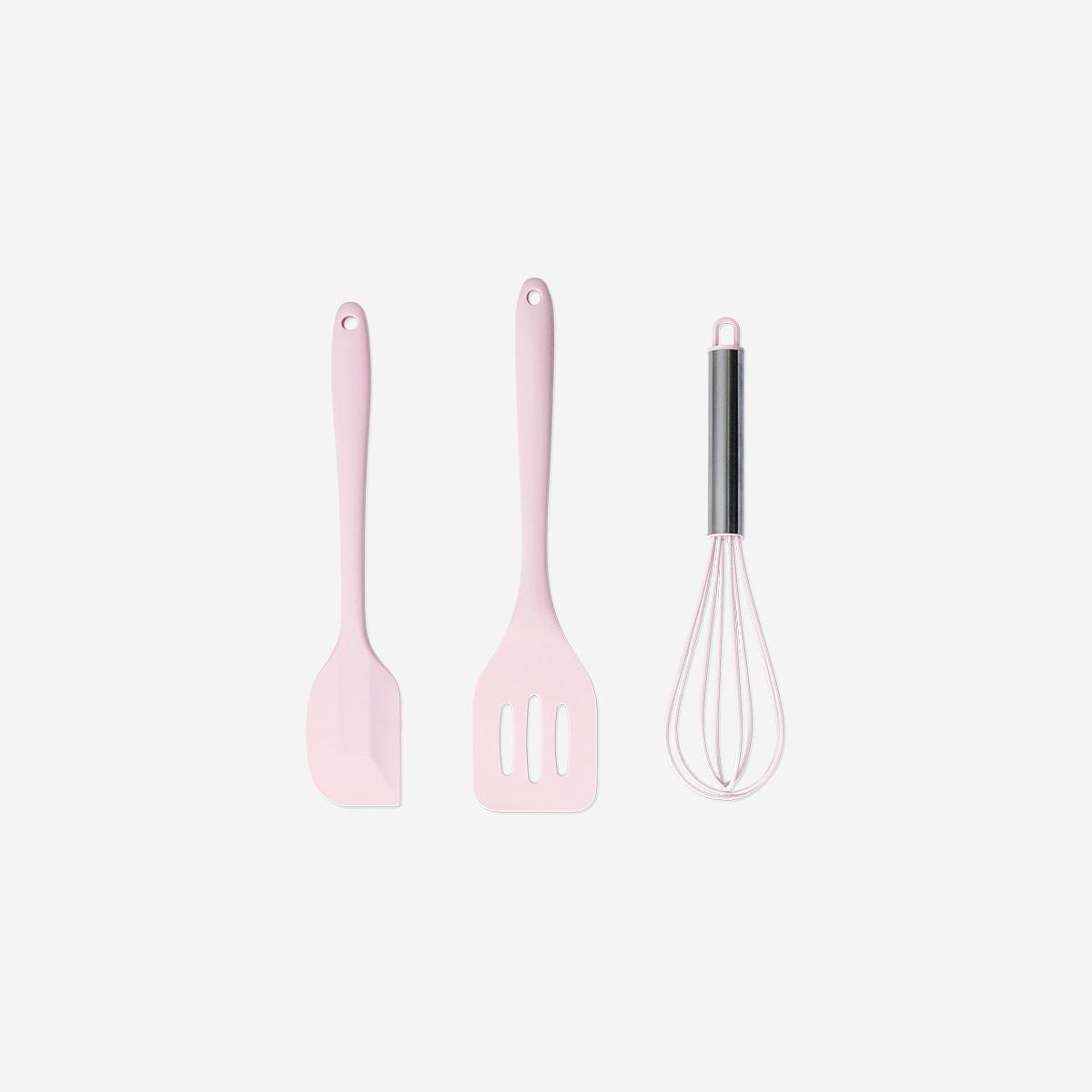Pink Kitchen Utensils, 3 Pcs
