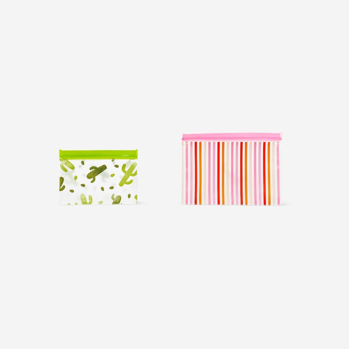 Multicolour Printed Grip Seal Bags, 2 Pcs