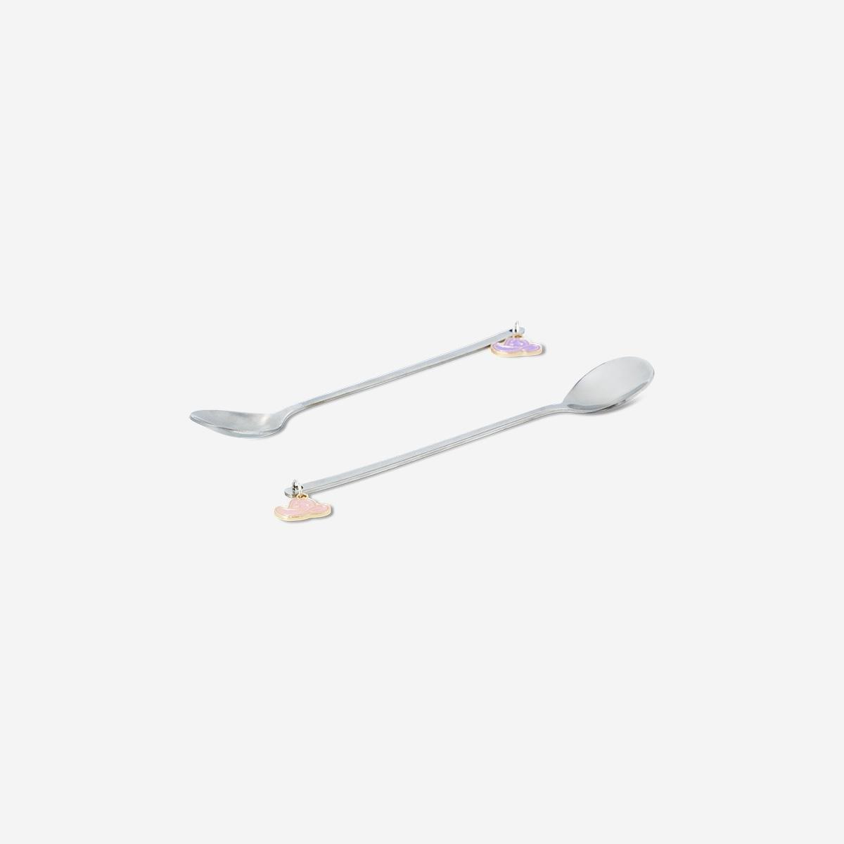Silver Cowboy Hats Dessert Spoons, 2 Pcs