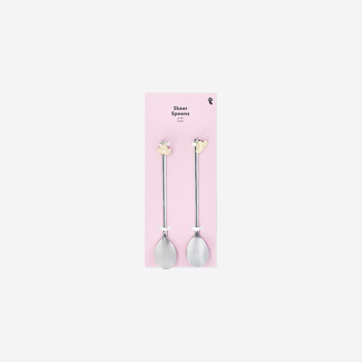 Silver Cowboy Hats Dessert Spoons, 2 Pcs