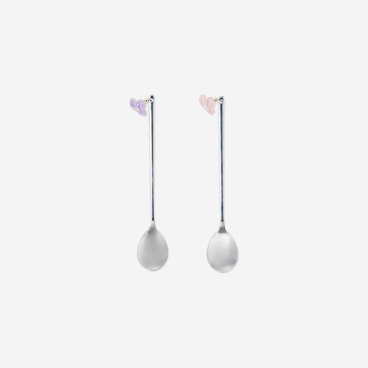 Silver Cowboy Hats Dessert Spoons, 2 Pcs