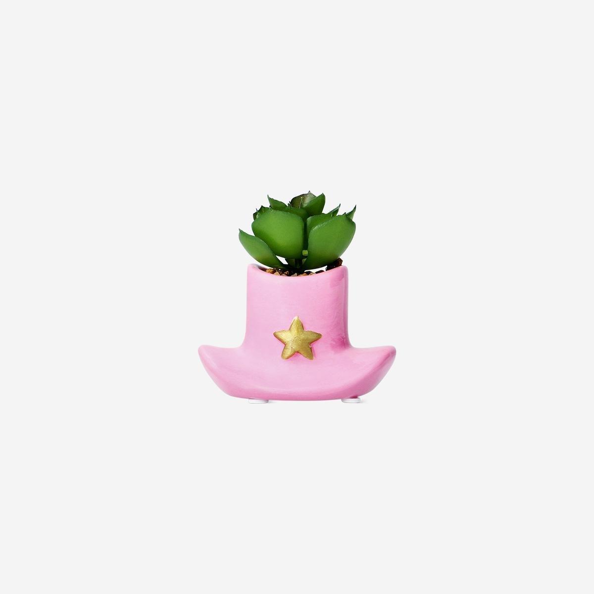 Multicolour Cowboy Hat Plant Pot