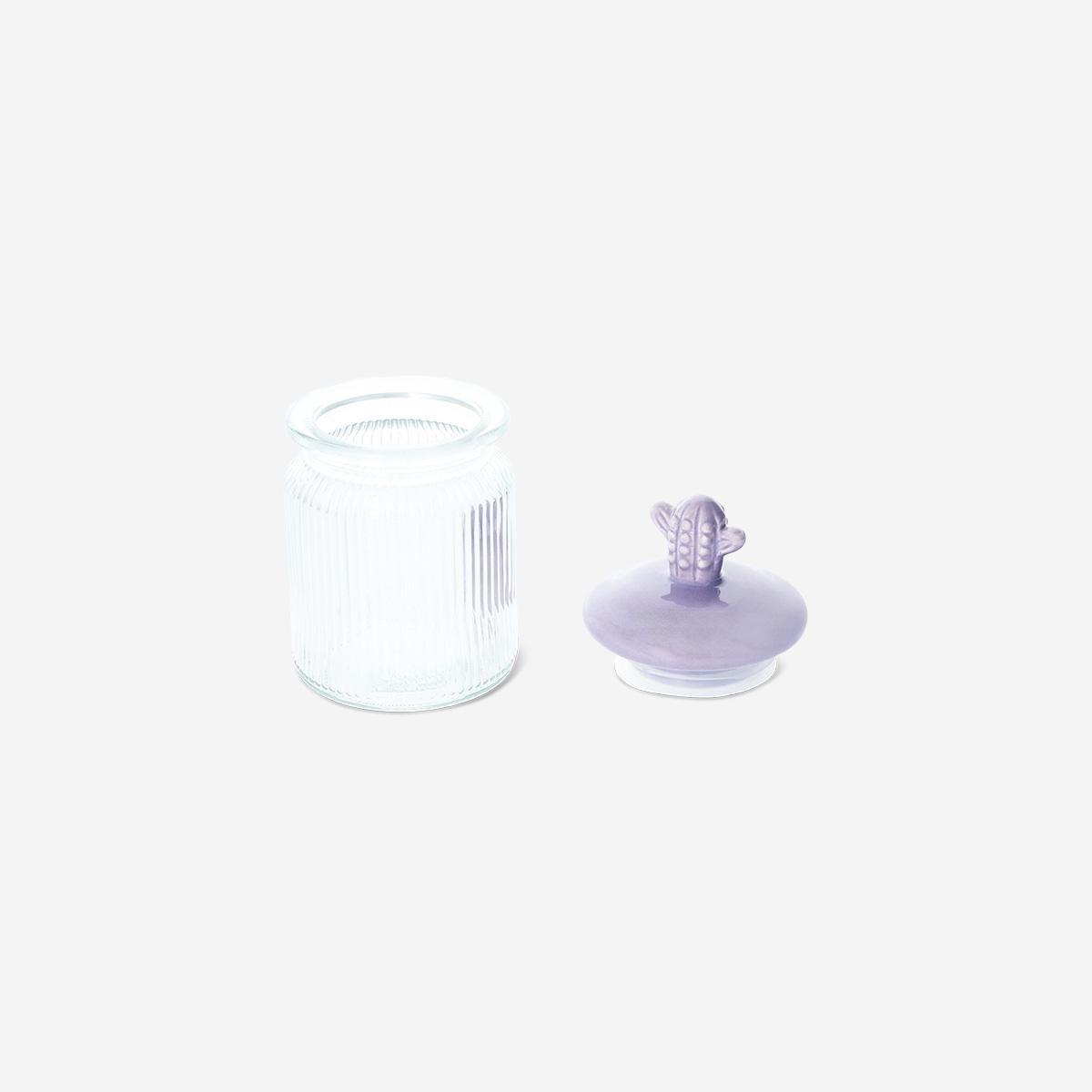 Purple Cactus Storage Jar - 250 Ml