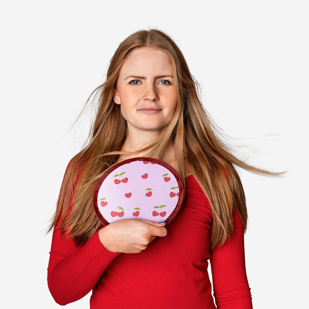 Multicolour Cherries Foldable Fan