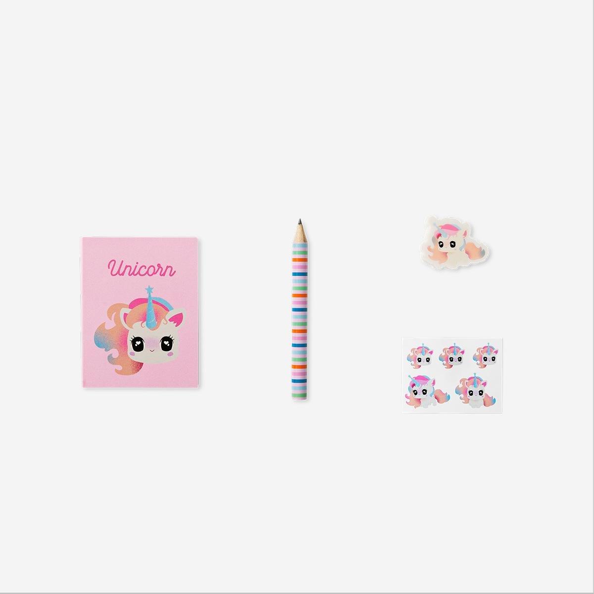 Multicolour Unicorn Stationery Kit