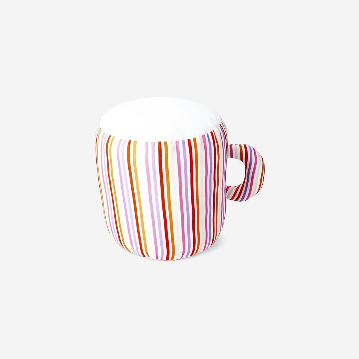 Multicolour Stripy Mug Cushion