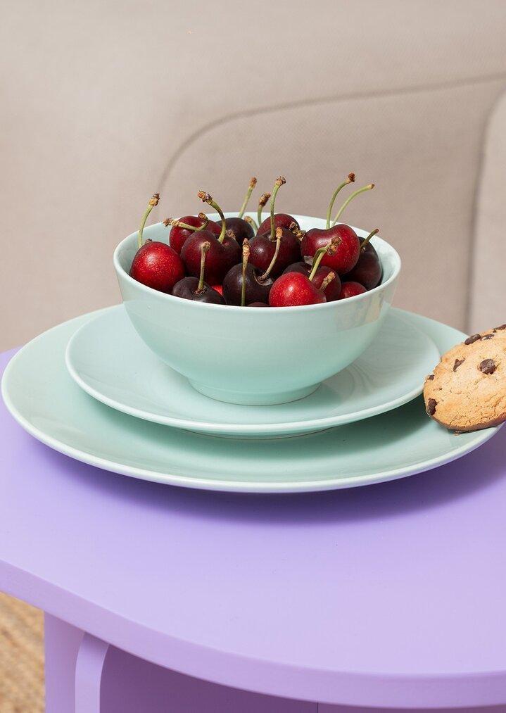 Green Dinnerware Set, 6 Pcs