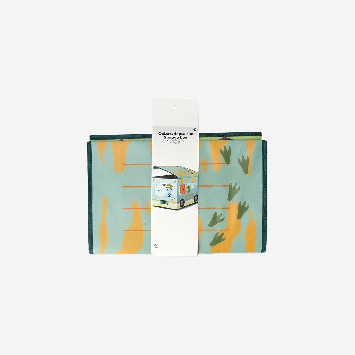 Green School Bus Collapsible Storage Box - 38 X 25 Cm