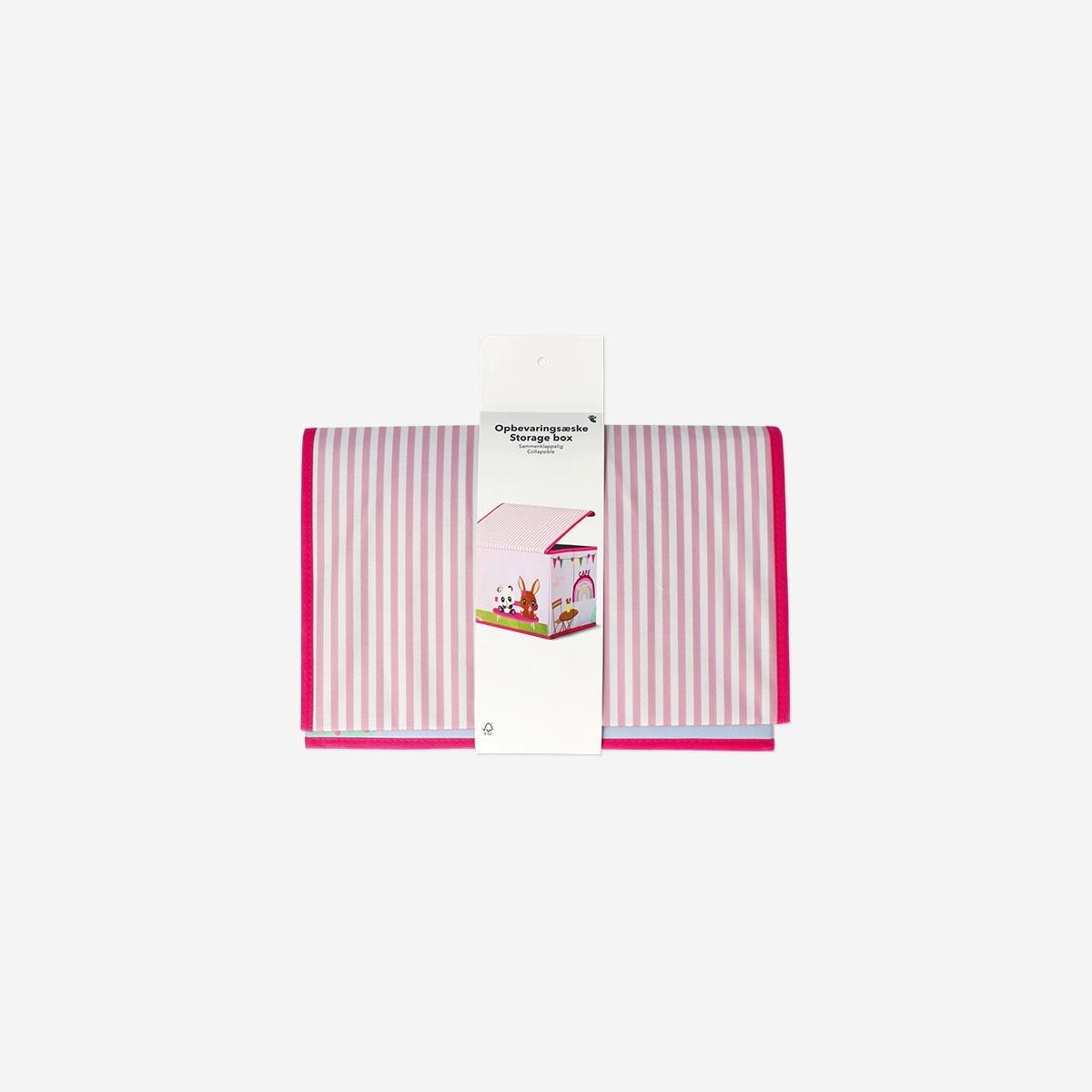 Pink School Bus Collapsible Storage Box - 38 X 25 Cm