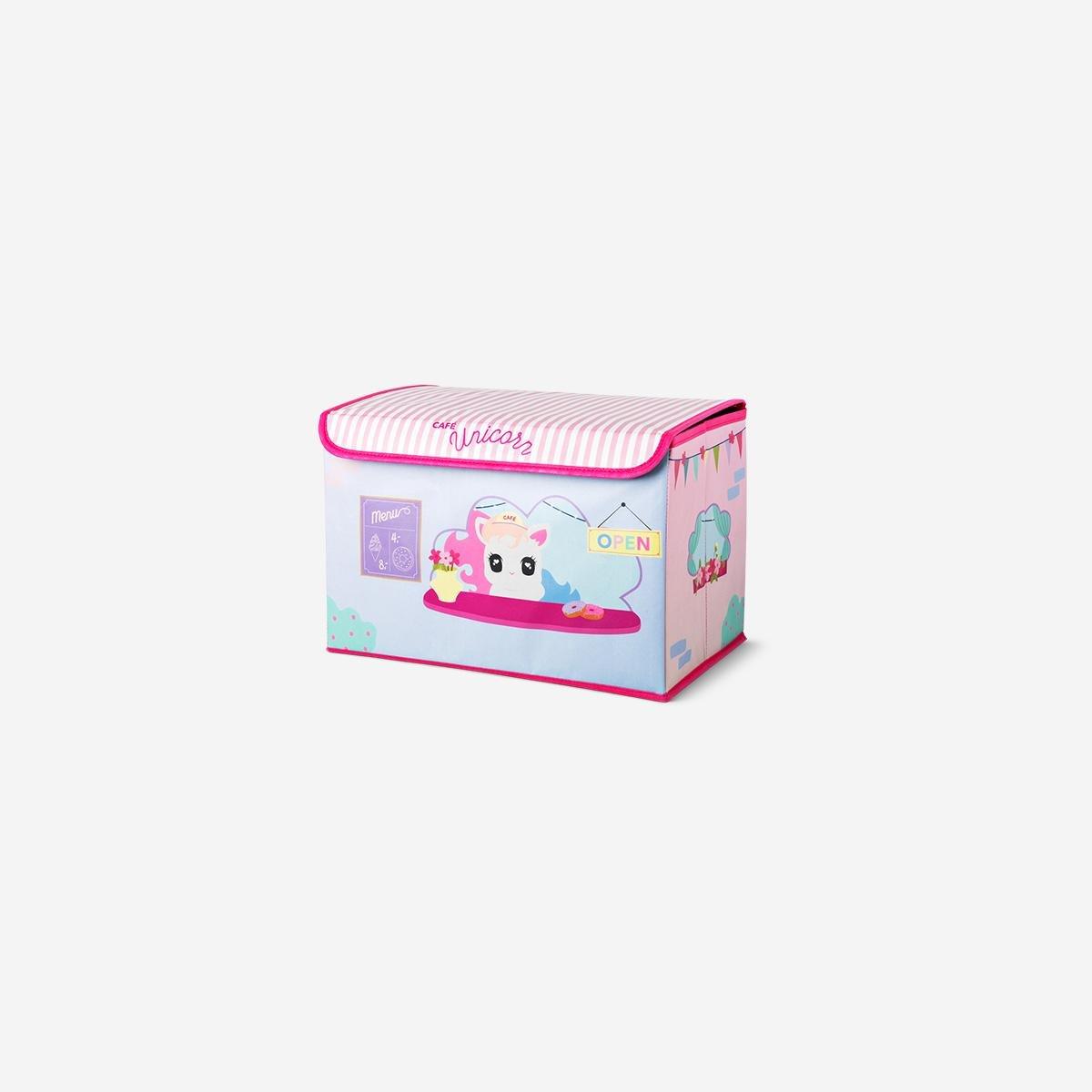 Pink School Bus Collapsible Storage Box - 38 X 25 Cm