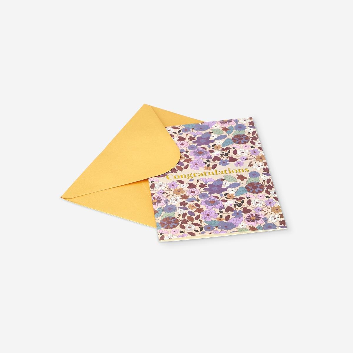 Multicolour Floral Greetings Card