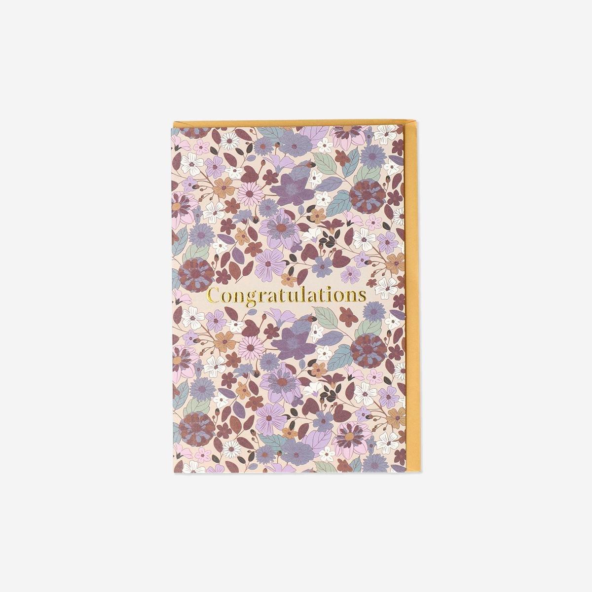 Multicolour Floral Greetings Card